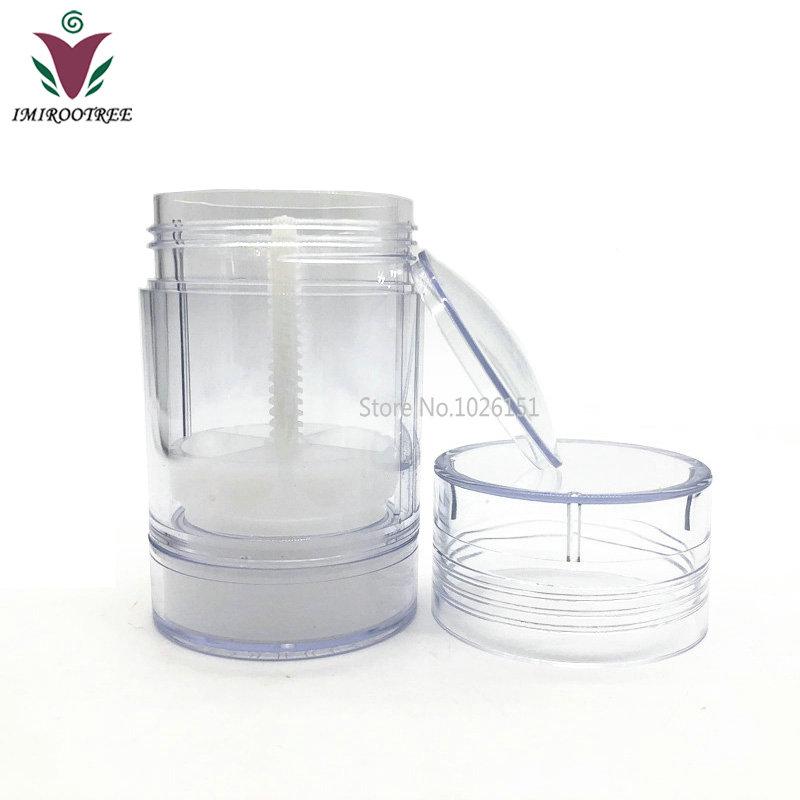 100pcs 30g 30ml 1oz Transparent Clear Empty Round Plastic Deodorant Stick Containers Lip Tubes For Lipstick Storage Bottles & Jars