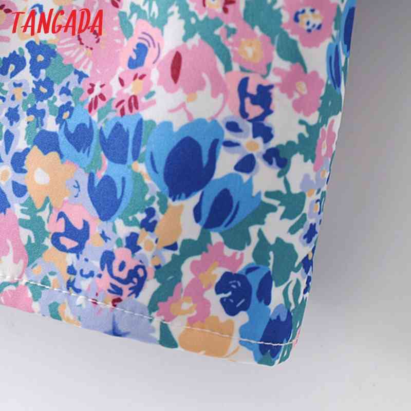 Women Retro Print Crop Short Sleeve Summer Chic Female Sexy Slim Shirt Tops 2M127 210416