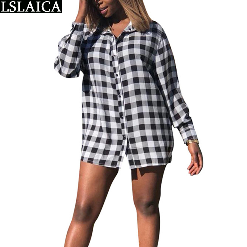 Plaid Womens Shirts Tops Casual Long Sleeve Turn-Down Collar Sigle Button Pocker Female Blouse Autumn Blusas Femininas Elegante 210520
