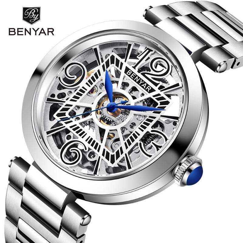 Wristwatches BENYAR 2021 Mechanical Watch Men's Fashion Waterproof Double-Sided Hollow Automatic Male 5182, Silver
Wristwatches BENYAR 2021 Mechanical Watch Men's Fashion Waterproof Double-Sided Hollow Automatic Male 5182, Silver