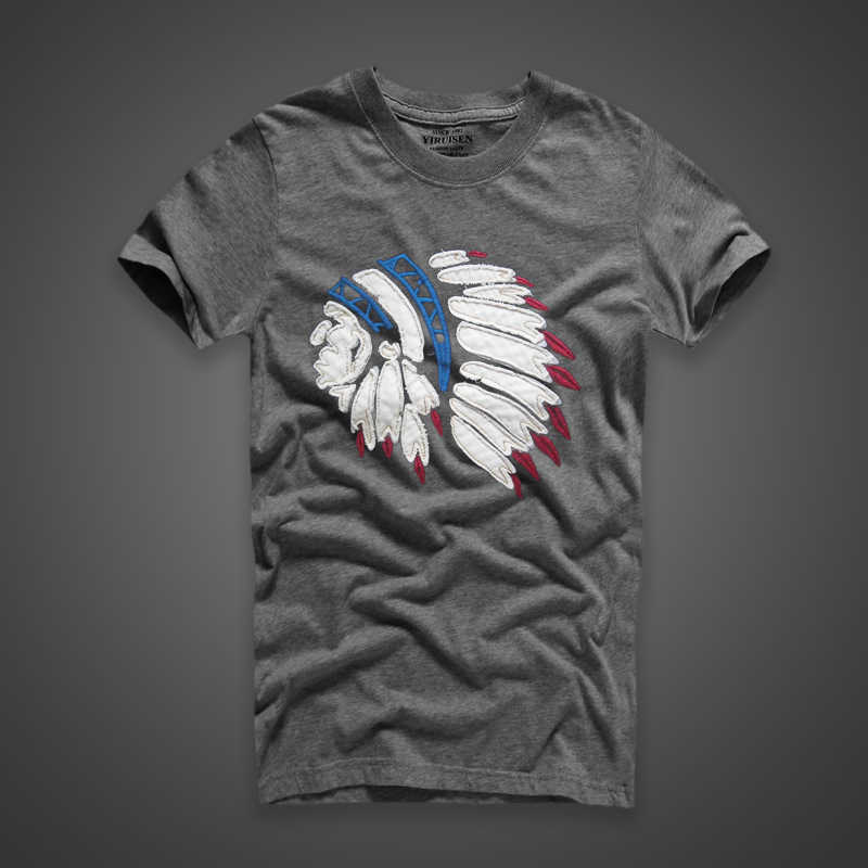 Causal t shirt af men tees with Indians Character avatar pattern size S to XXXL 210629