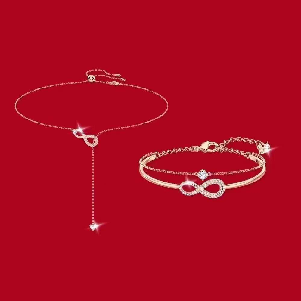 Necklace and Bracelet Suite Couture 18K Rose Gold Design Women's Wear Crystal Inlay Exquisite Elegant Variety of styles available Fashion Counter Quality
Necklace and Bracelet Suite Couture 18K Rose Gold Design Women's Wear Crystal Inlay Exquisite Elegant Variety of styles available Fashion Counter Quality