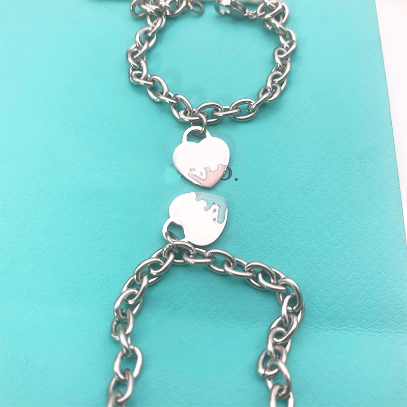 15mm Painted heart bracelet for woman chain stainless steel fashion Valentines day Christmas gifts girlfriend accessories wholesale
15mm Painted heart bracelet for woman chain stainless steel fashion Valentines day Christmas gifts girlfriend accessories wholesale