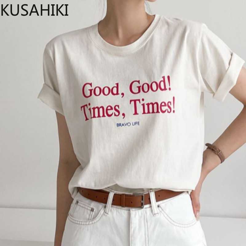 KUSAHIKI Letters Printed Graphic T Shirts Summer Short Sleeve O-neck Causal Tops for Women Basic Korean Tee Shirt 6J595 210602, Apricot
KUSAHIKI Letters Printed Graphic T Shirts Summer Short Sleeve O-neck Causal Tops for Women Basic Korean Tee Shirt 6J595 210602, Apricot