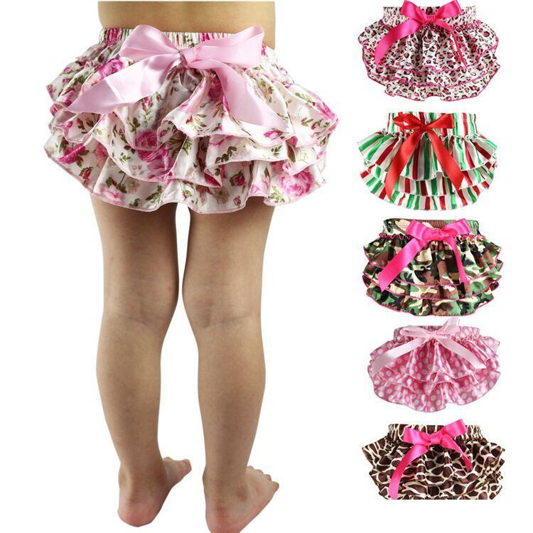 2022 Mix 21 colors Baby Bloomers Girls Pettiskirt TUTU underwear Panties Toddle Kids Underpants infant newborn ruffled satin PP pants