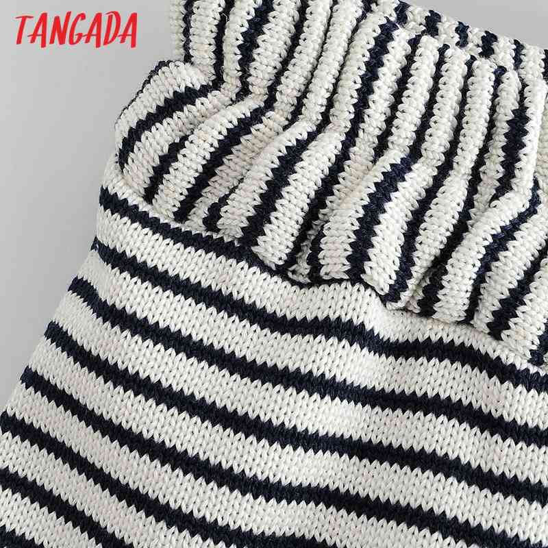 Women Elegant Striped Knit Strethy Waist Female Retro Basic Casual Shorts Pantalones AI42 210416