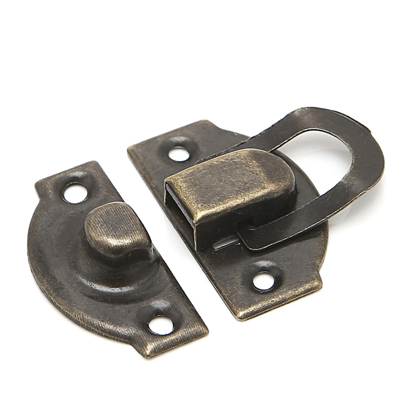10Pcs Box Clinic Closing Ancient Iron Jewelry Box Hangslot Hasp Locked Wooden Wine Gift Box Handbag Gesp Hardware Accessories