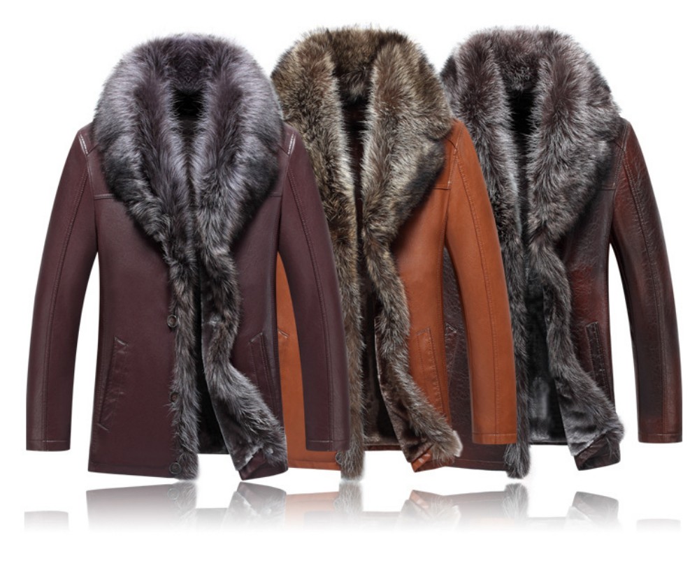 Mens Winter Warm Coats Inside Leather Jackets for Men Real Raccoon Fur Collar Outwear Overcoat Thickening Tops Plus Size Full Zipper Long Jacket with Pockets 4XL 5XL, Just one gift
Mens Winter Warm Coats Inside Leather Jackets for Men Real Raccoon Fur Collar Outwear Overcoat Thickening Tops Plus Size Full Zipper Long Jacket with Pockets 4XL 5XL, Just one gift