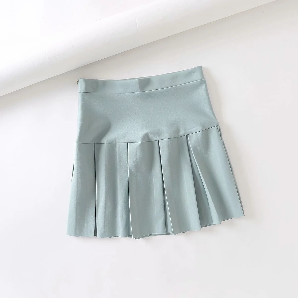 Autumn Winter Casual Skirt for women 201 Elastic High Waist Pleated Womens Solid Color All-match Mini 210508
