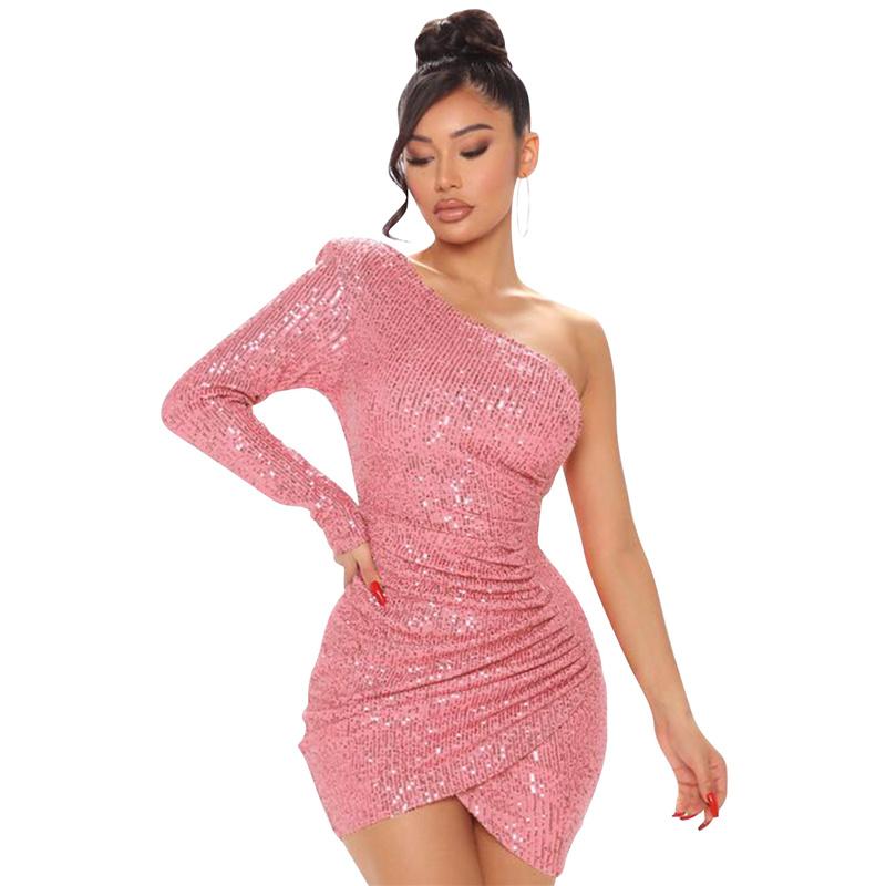 Casual Dresses Sexy One Shoulder Sequined Sparkly For Women 2021 Christmas Club Wear Long Sleeve Ruched Night Party Bodycon Mini Dress, Blue
Casual Dresses Sexy One Shoulder Sequined Sparkly For Women 2021 Christmas Club Wear Long Sleeve Ruched Night Party Bodycon Mini Dress, Blue