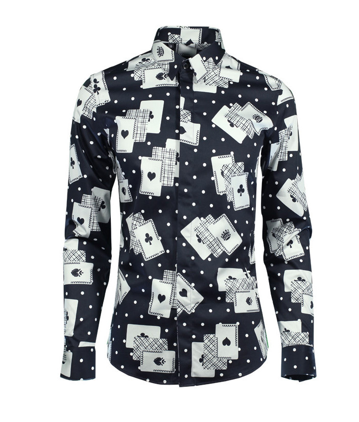 Mens full sleeve black & white poker shirts for men's clothing plus size -4XL man Slim fit print dots club shirt, White;black
Mens full sleeve black & white poker shirts for men's clothing plus size -4XL man Slim fit print dots club shirt, White;black