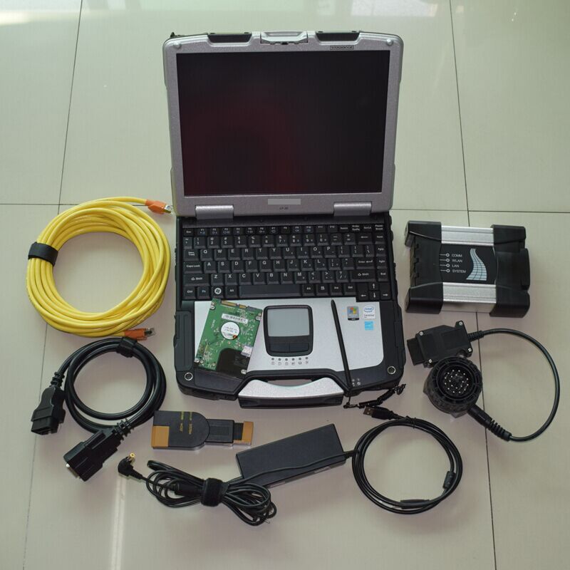 for Bmw Diagnosis Icom Next SW 2024 Latest 1tb Ssd CF-30 Laptop 4g Used TOUCH SCREEN Full Cables Full