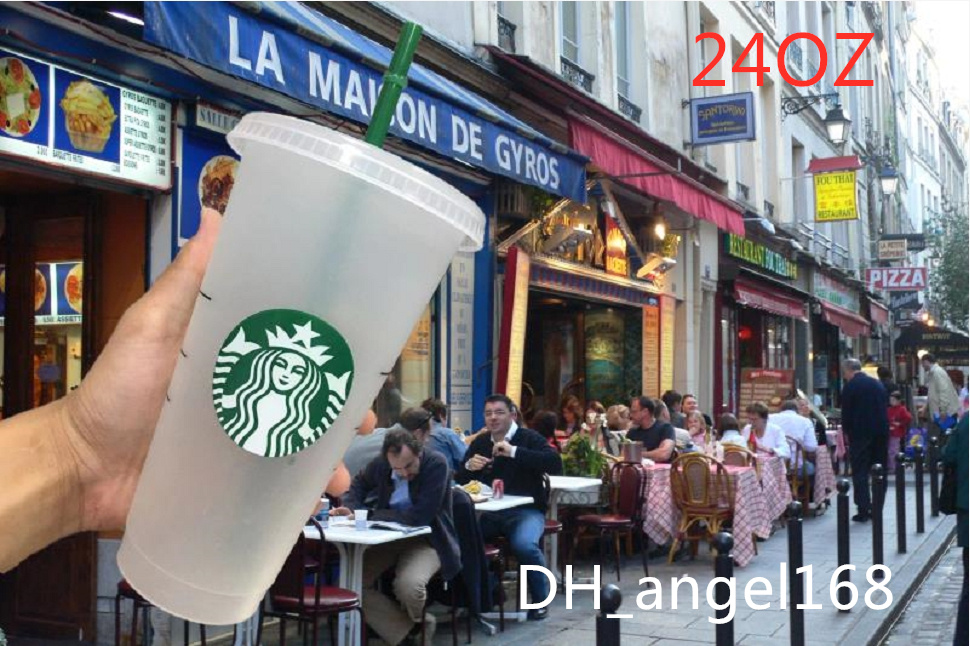 Starbucks 24OZ/710ml Plastic Tumbler Reusable Clear Drinking Flat Bottom Cup Pillar Shape Lid Straw Mug Bardian DHL UV machine printing does not fade
Starbucks 24OZ/710ml Plastic Tumbler Reusable Clear Drinking Flat Bottom Cup Pillar Shape Lid Straw Mug Bardian DHL UV machine printing does not fade