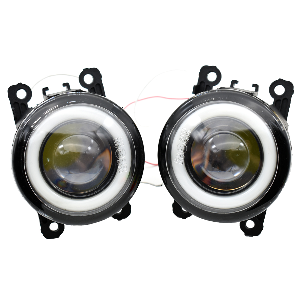 2X Car LED with lens Bulb Front Fog Light Angel Eye 12V H11 For Mitsubishi Colt Hatchback 2004-2012 CZC Convertible (RG)2006-2009