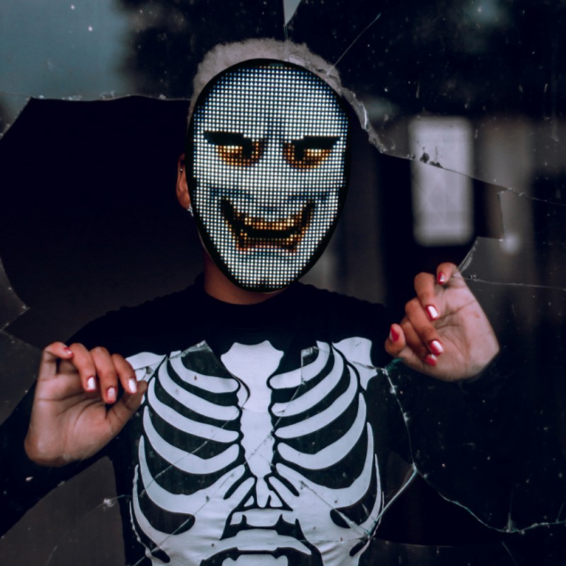 Halloween LED Mask with Programmable Bluetooth Face Mask BT Mask Phone Control DIY Messages LED Light
Halloween LED Mask with Programmable Bluetooth Face Mask BT Mask Phone Control DIY Messages LED Light