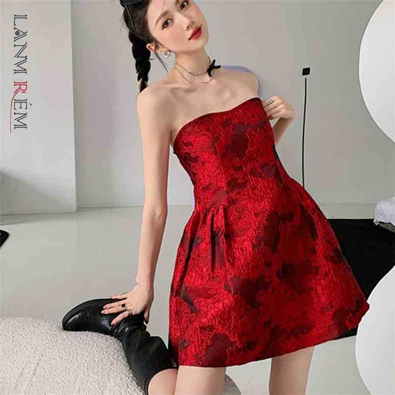 Women Red Printing Mini Dress Strapless Sleeveless Loose Fit Female Fashion Summer Arrivals 2E2024 210526
Women Red Printing Mini Dress Strapless Sleeveless Loose Fit Female Fashion Summer Arrivals 2E2024 210526