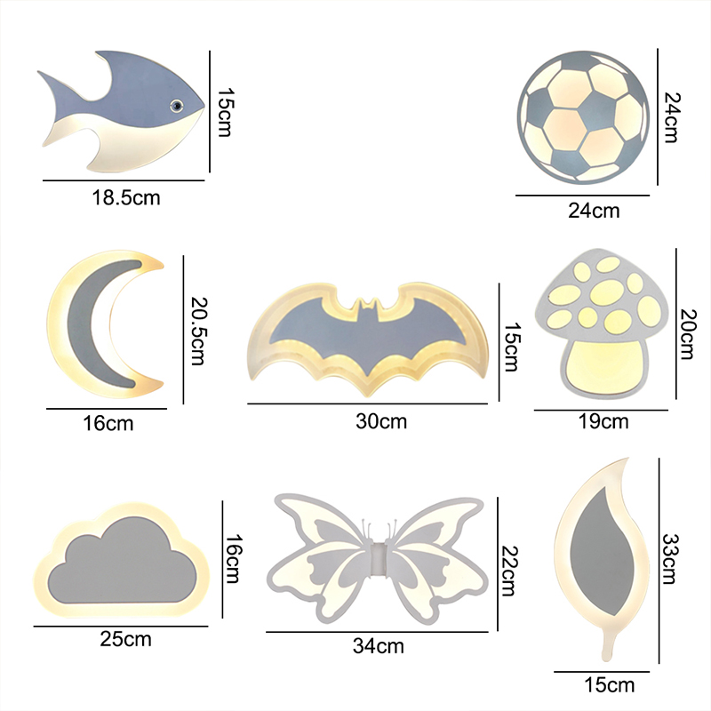 Creative LED bedside wall lamp modern minimalist children's room acrylic home decoration bedroom art corridor lamp