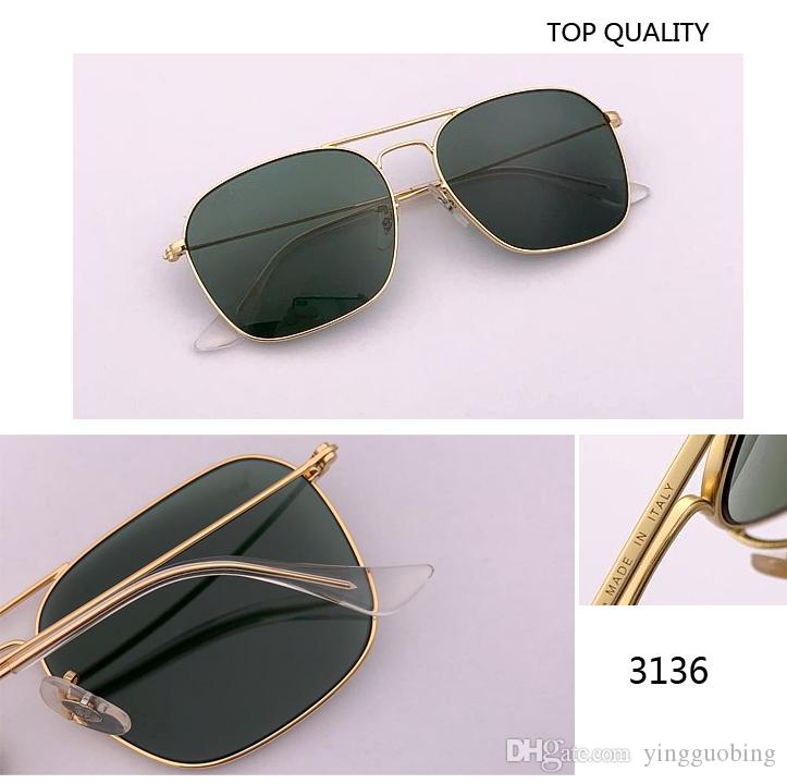Luxury brand TOP quality square metal mens wome Sunglasses Eyeware Metal Frame sun glasse for male female Des Lunettes De Soleil