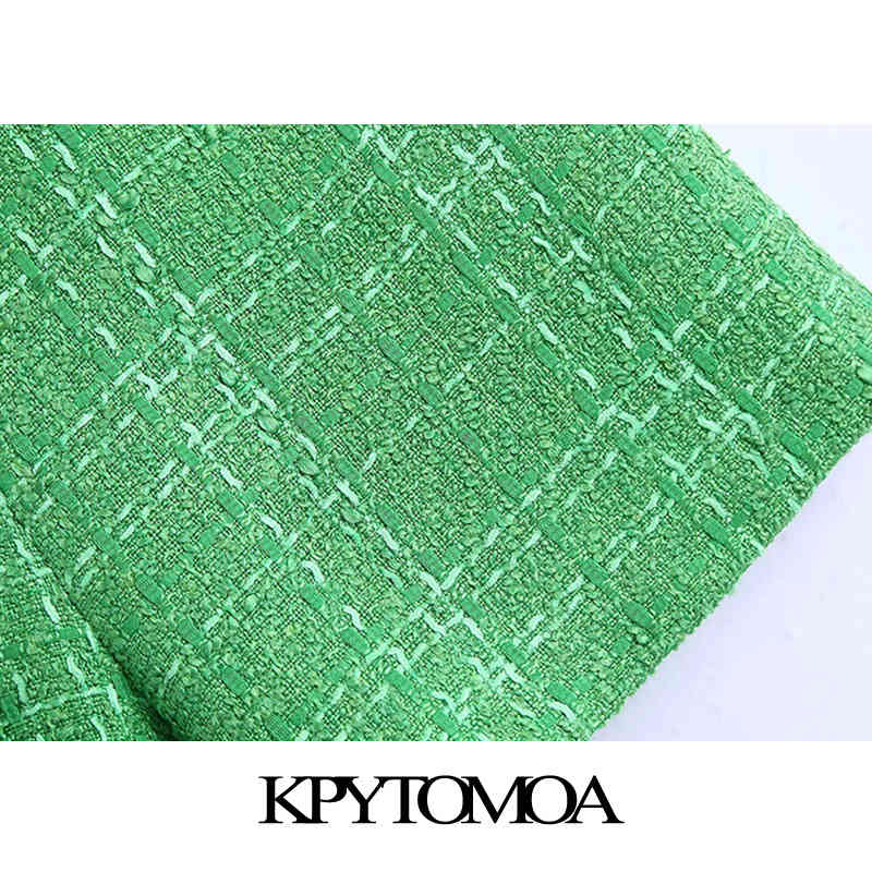 Women Chic Fashion With Lining Tweed Shorts High Waist Back Zipper Female Short Pants Mujer 210420