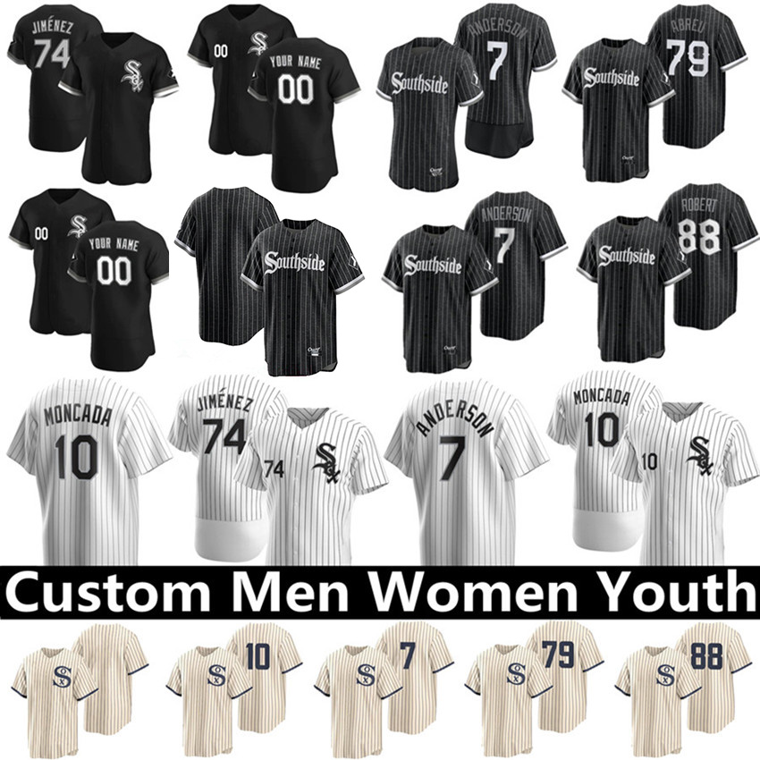 Tim Anderson Chicago White Baseball Sox Jerseys Craig Kimbrel Gavin Sheets Jose Abreu Yoan Moncada Eloy Jimenez Luis Robert Lance Lynn Brian