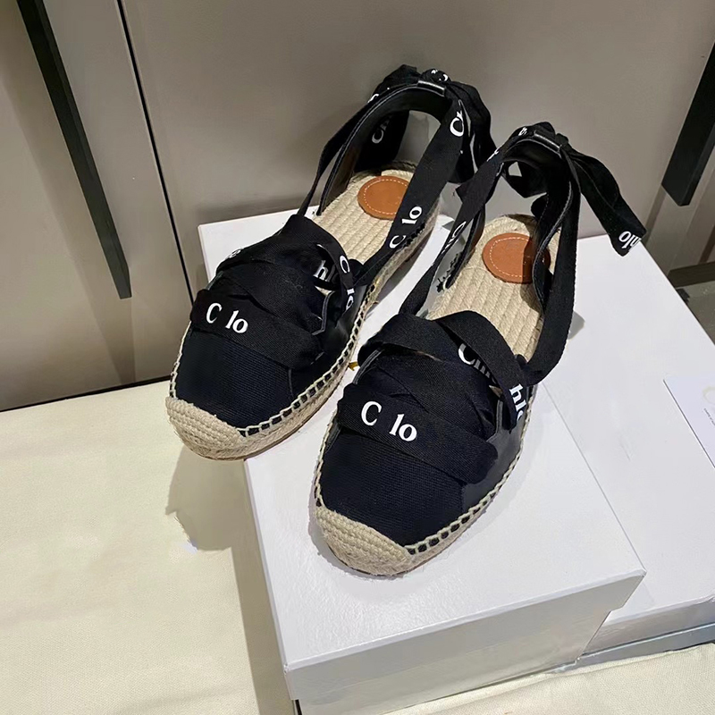 2021 Luxury designer lace-up sandals Women Flat espadrille Woody Wedge mule in canvas Summer Beach Sexy Slides High Heels With Box 292, Black
2021 Luxury designer lace-up sandals Women Flat espadrille Woody Wedge mule in canvas Summer Beach Sexy Slides High Heels With Box 292, Black