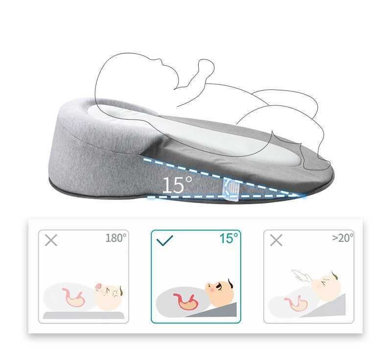 Baby Pillow born Sleeping Support Pillow Concave Soft Cartoon Toddler Cushion Prevent Flat Head Baby Pillows Reflux Bed 211025