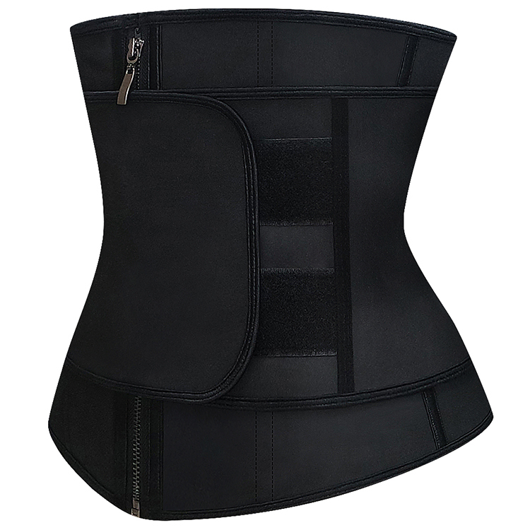 High compression Latex Waist Trainer Rubber Waist Cincher Body Shaper 9 Steel Boned Firm Body Shapewear Stomach Slimming Belt 210402