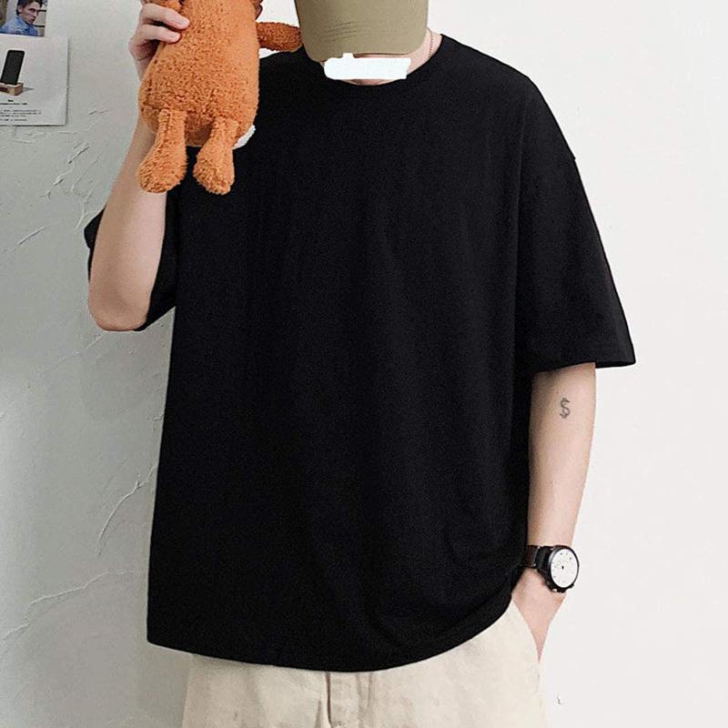 Men's T-Shirts T Shirt Short Sleeve Harajuku Plain Summer Casual Top Large Size Loose Pure Cotton T-Shirt Men Clothing Camisas De Hombre, Black
Men's T-Shirts T Shirt Short Sleeve Harajuku Plain Summer Casual Top Large Size Loose Pure Cotton T-Shirt Men Clothing Camisas De Hombre, Black