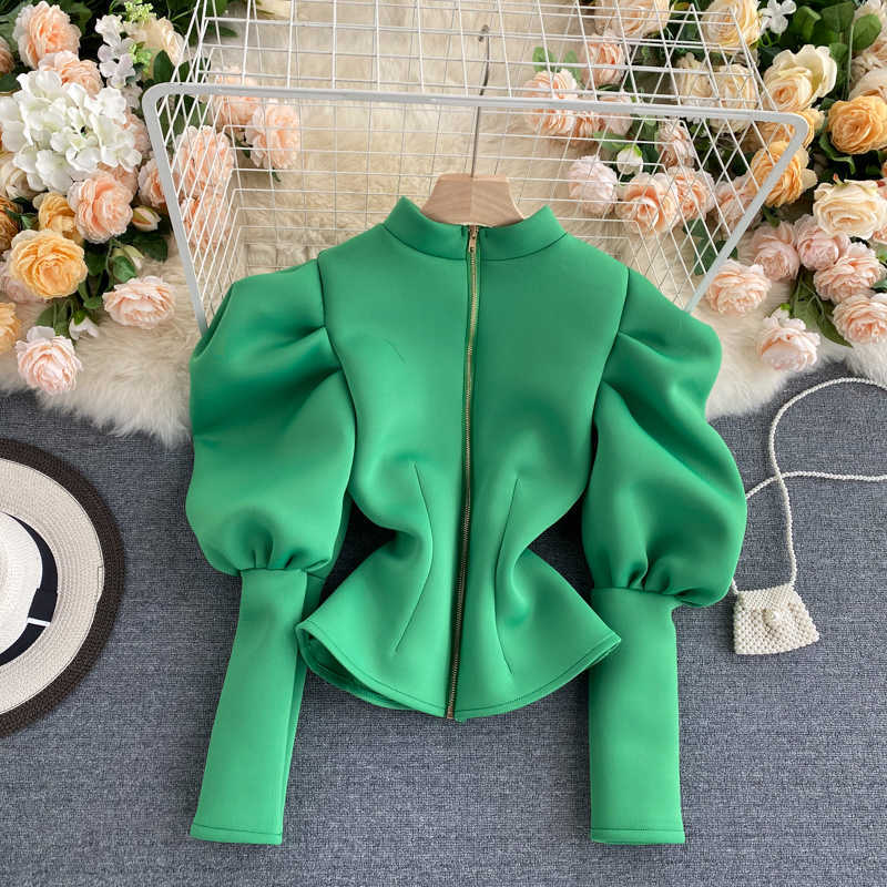 Fashion Ins Long Sleeve Shirts Women's Autumn Wear Solid Color Elegant Vintage Clothing Blouse Blusas De Mujer Camisas P900 210527