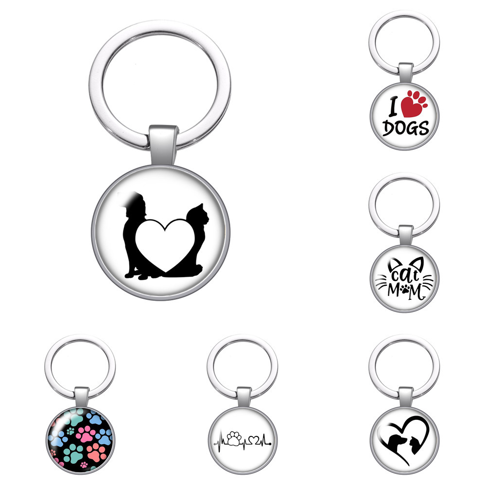 Love Cat Pet Footprints Dogs Glass Cabochon Keychain Bag Car Key Chain Ring Holder Charms Silver Color Keychains for Women Gifts
Love Cat Pet Footprints Dogs Glass Cabochon Keychain Bag Car Key Chain Ring Holder Charms Silver Color Keychains for Women Gifts