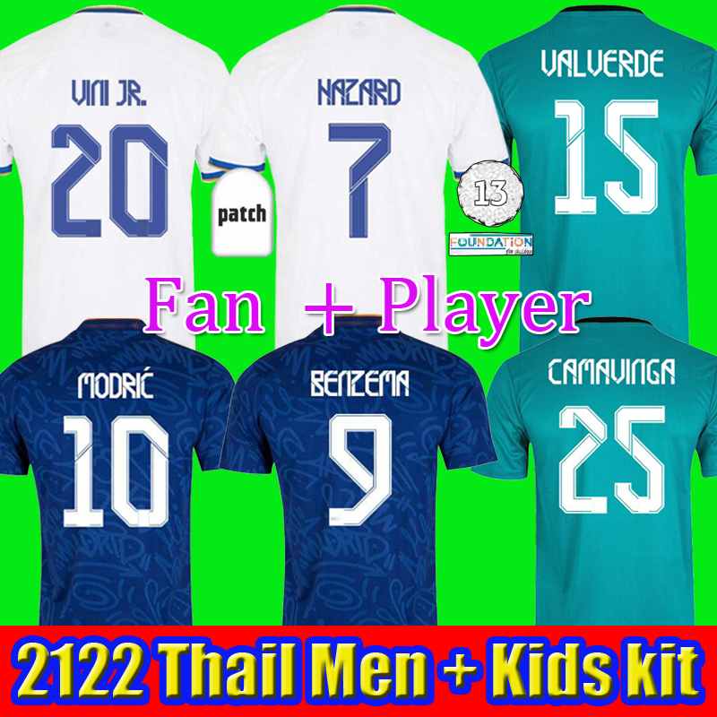 21 22 soccer jerseys football shirt Camavinga ALABA HAZARD BENZEMA MODRIC ASENSIO VINI JR Bale camiseta men kids kit 2021 2022 uniforms fourth, 2122 home + lfp
21 22 soccer jerseys football shirt Camavinga ALABA HAZARD BENZEMA MODRIC ASENSIO VINI JR Bale camiseta men kids kit 2021 2022 uniforms fourth, 2122 home + lfp