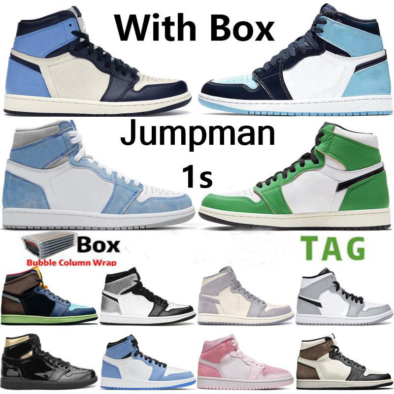 2021 With Box Jumpman 1 1s Mens Basketball Shoes Obsidian UNC Hyper Royal University Blue Lucky Green Twist Women Sneakers Trainers Size 36-46
2021 With Box Jumpman 1 1s Mens Basketball Shoes Obsidian UNC Hyper Royal University Blue Lucky Green Twist Women Sneakers Trainers Size 36-46