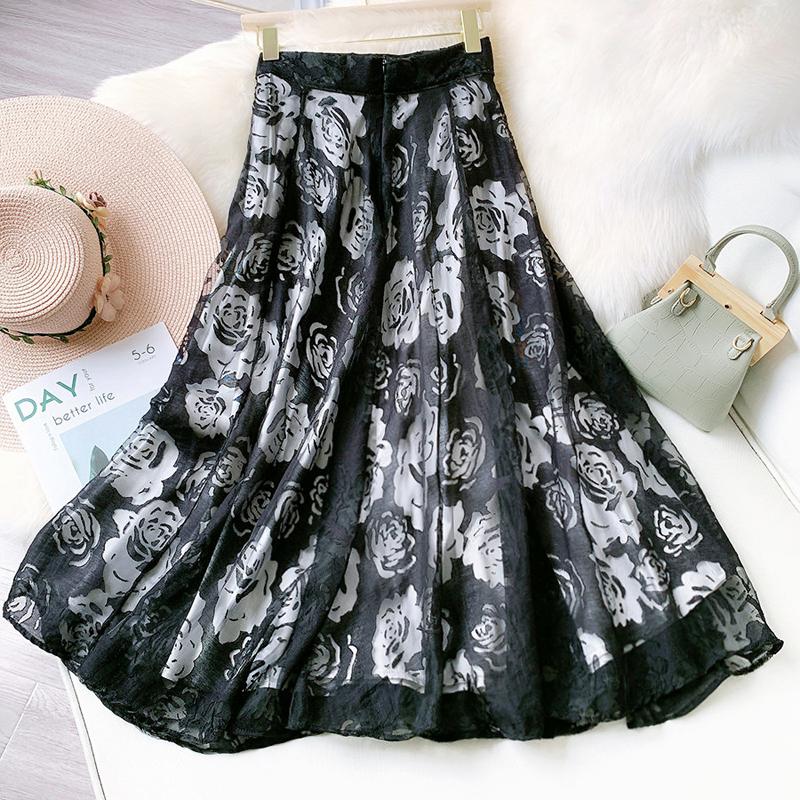 Skirts Wasteheart Women Fashion Black High Waist Ruffles Pleated A-Line Ankle Length Long Skirt Mesh Clothing Ball Gown Embroidery
Skirts Wasteheart Women Fashion Black High Waist Ruffles Pleated A-Line Ankle Length Long Skirt Mesh Clothing Ball Gown Embroidery