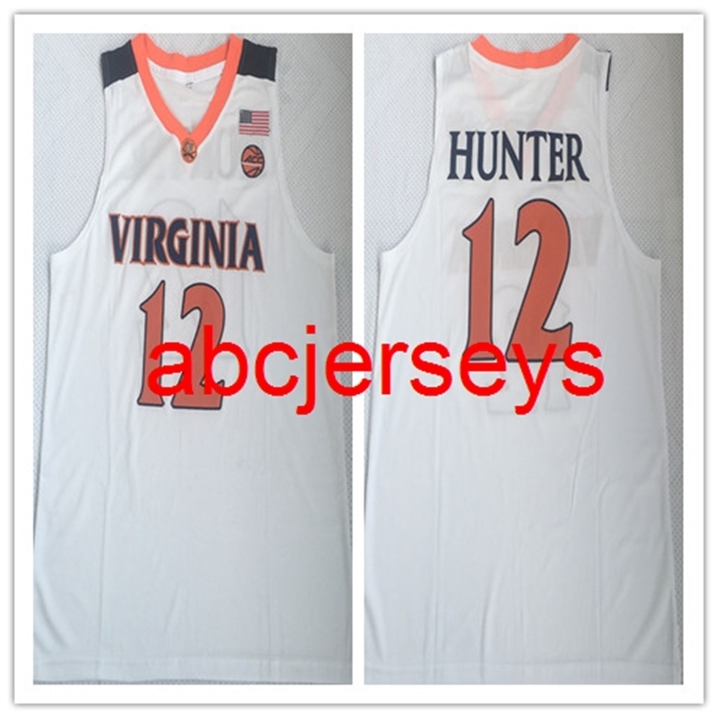 

5 Kyle Guy 12 De'Andre Hunter Virginia college Throwback Basketball Jersey Top Quality Stitched embroidery any Number and name, 5 bule