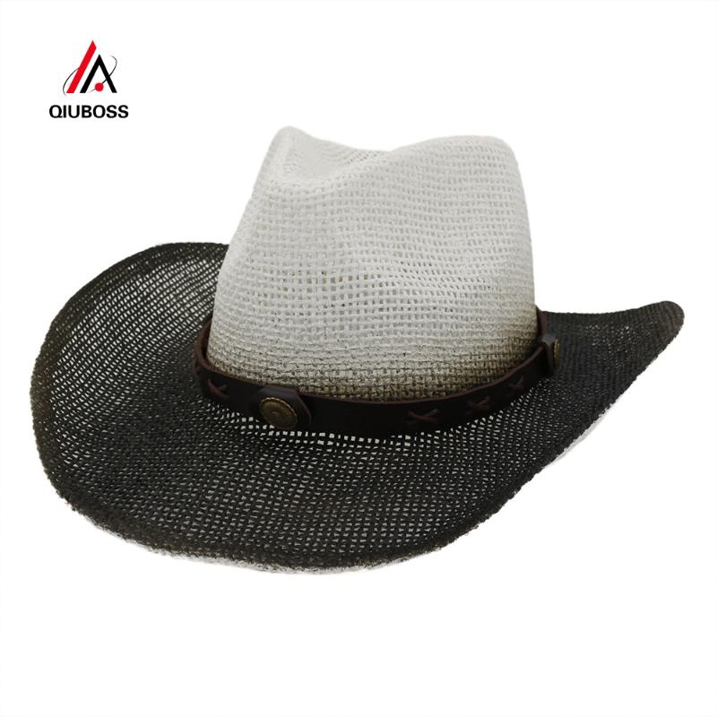 Cloches QIUBOSS Summer Black Paint Spraying Western Cowboy Straw Hats Outdoor Wide Brim Beach Hat Panama Sunshade Cap For Men Women, White
Cloches QIUBOSS Summer Black Paint Spraying Western Cowboy Straw Hats Outdoor Wide Brim Beach Hat Panama Sunshade Cap For Men Women, White