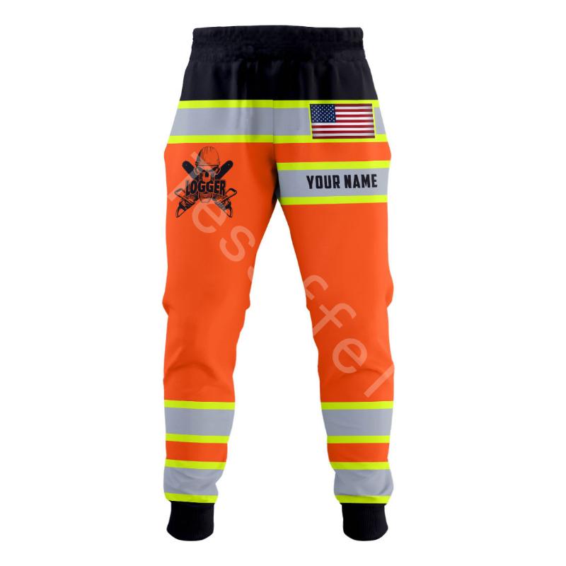 Men's Pants Logger Customized Name Lumberjack 3D Printed Casual Men Trousers Fashion Streetwear Autumn Loose Sports L32