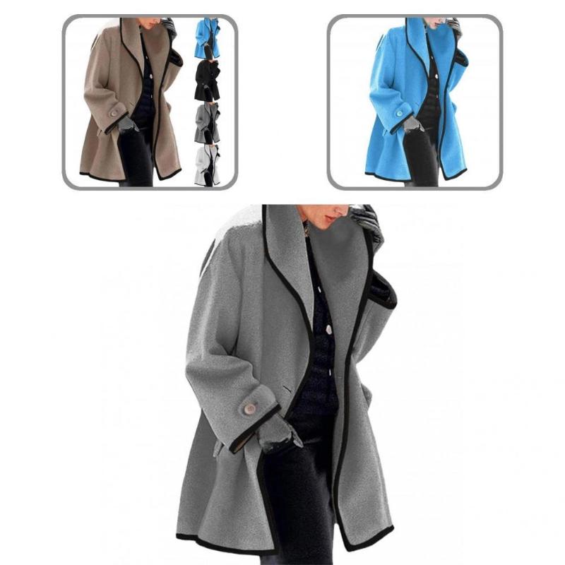 Women's Trench Coats Coat Long Sleeve Woolen Pocket Turn-down Collar Women Jacket, Tan;black
Women's Trench Coats Coat Long Sleeve Woolen Pocket Turn-down Collar Women Jacket, Tan;black