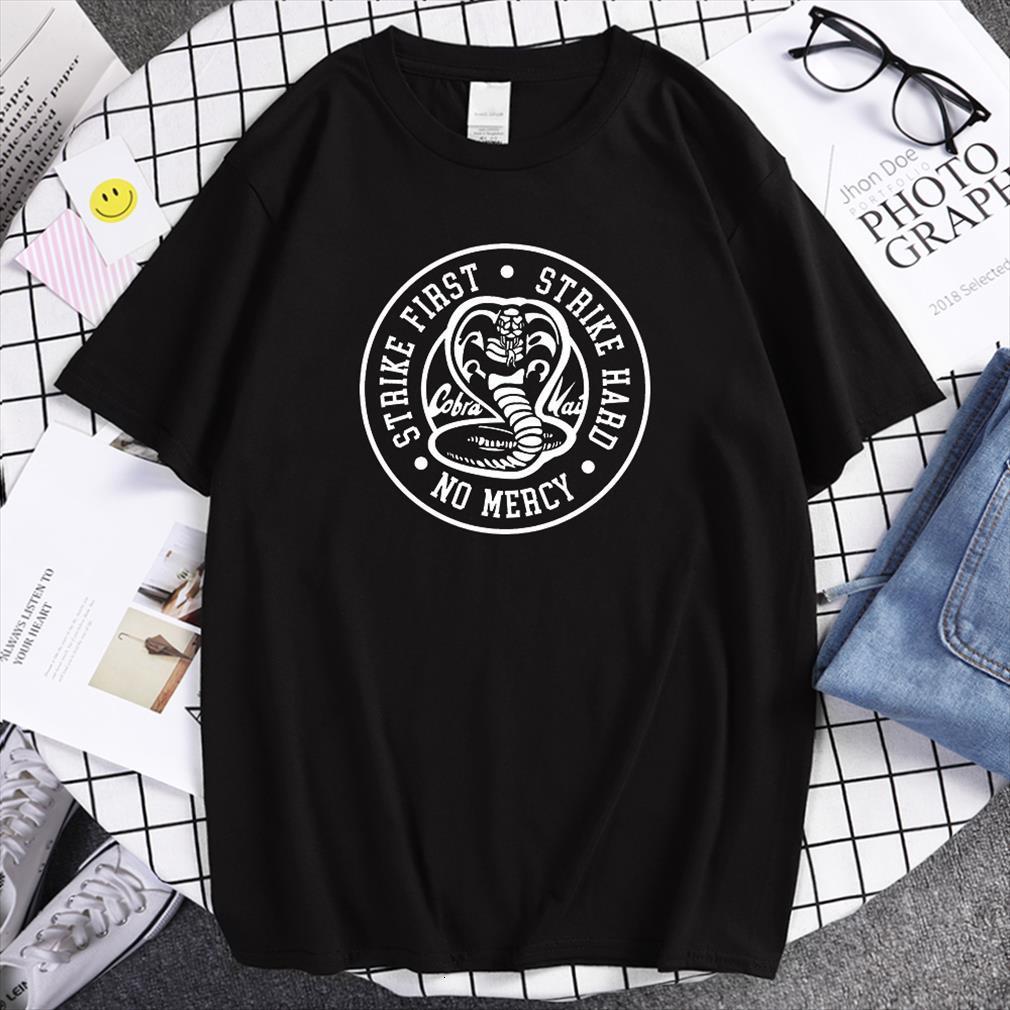 Tv Show Cobra Kai Men Tops Summer Strike First Hard No Mercy Shirts Brand Tshirts Tees Hip Hop, White;black
Tv Show Cobra Kai Men Tops Summer Strike First Hard No Mercy Shirts Brand Tshirts Tees Hip Hop, White;black