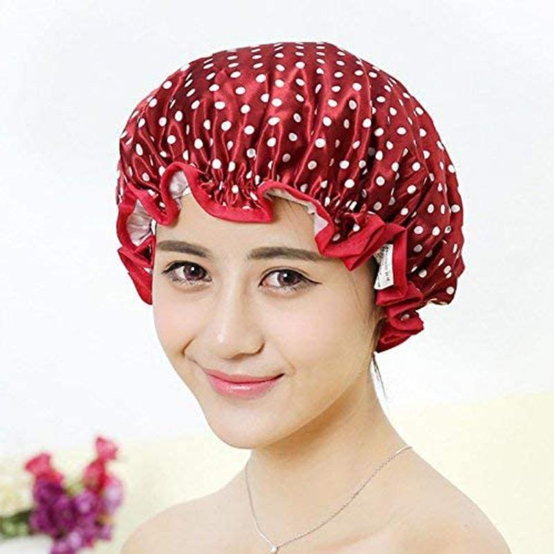 Shower Caps Thick Waterproof Bath Hat Double Layer Hair Cover Women Supplies Cap Bathroom Accessories Kitchen Oilproof
Shower Caps Thick Waterproof Bath Hat Double Layer Hair Cover Women Supplies Cap Bathroom Accessories Kitchen Oilproof