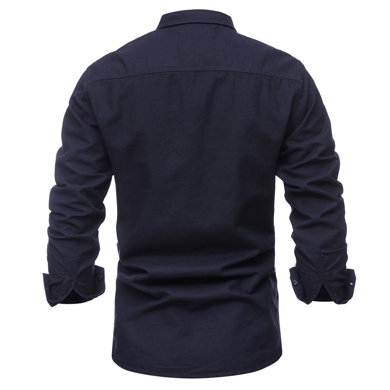 9 Colors New 100% Cotton Oxford Shirt Men Spring Casual Men Shirt Long Sleeve Slim Fit Dress Shirts Men's Social Shirt 210410