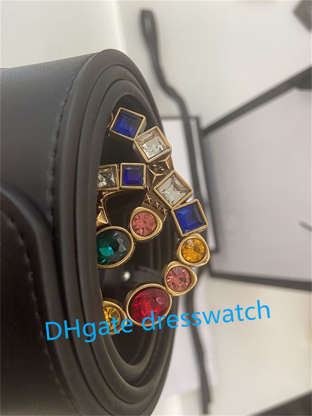 Luxury fashion designer men's and women's belts double letter gold inlaid gem belt pure leather 3.5cm 4.0cm with box dustproof cloth--4
Luxury fashion designer men's and women's belts double letter gold inlaid gem belt pure leather 3.5cm 4.0cm with box dustproof cloth--4