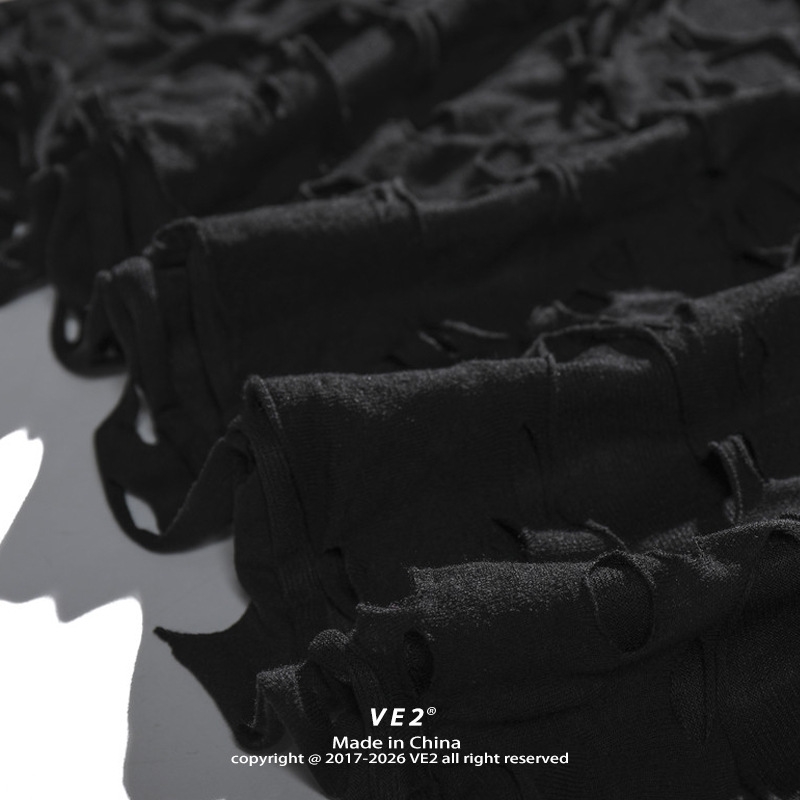 Hip Hop Ripped Hole Tshirt Men Youth Loose Casual Transparent Tee Shirt Homme See Through Nightclub Party Perform Streetwear 2XL 210629