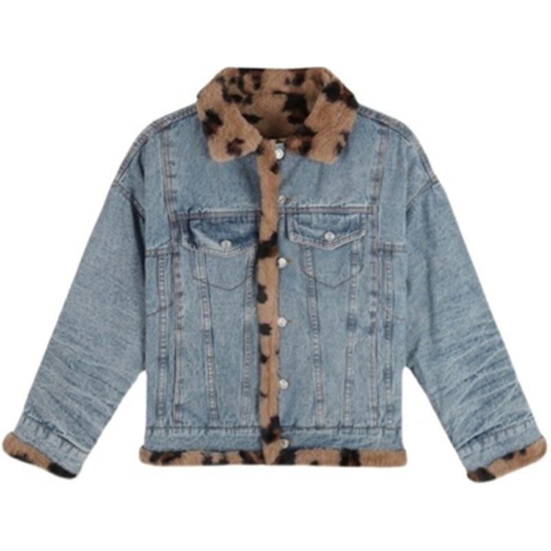 Women's Fur & Faux Winter Womens Jackets Trendy Leopard Thick Patchwork Female Coats Denim Loose Lady Clothes Wear On Both Sides, Black
Women's Fur & Faux Winter Womens Jackets Trendy Leopard Thick Patchwork Female Coats Denim Loose Lady Clothes Wear On Both Sides, Black