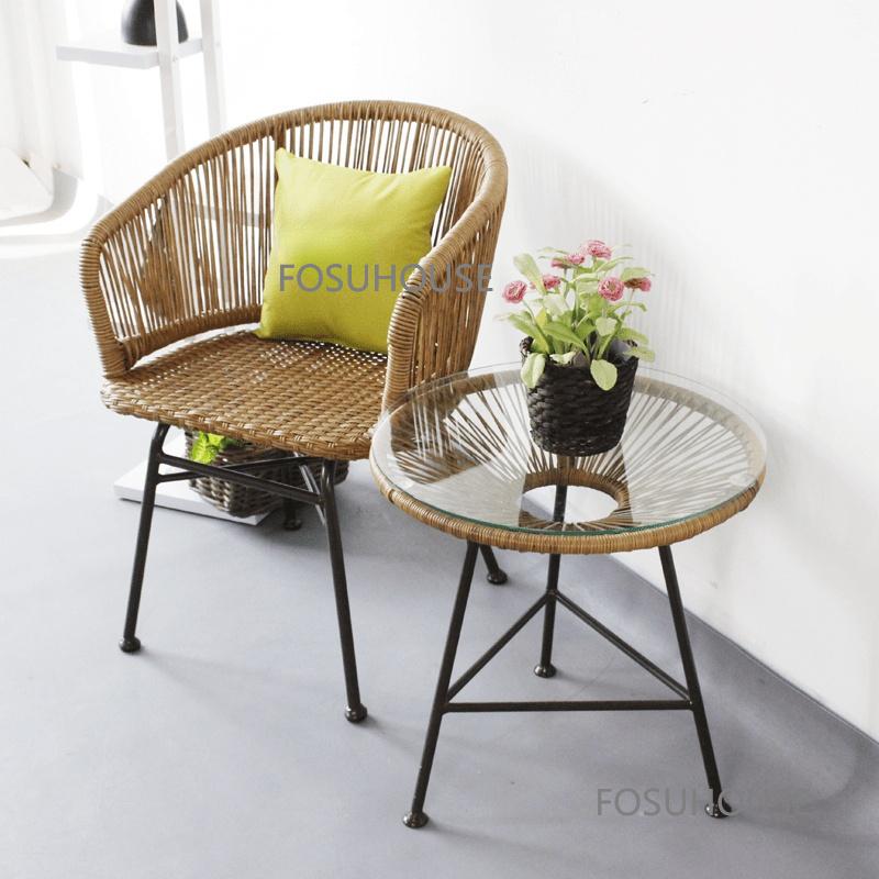 Camp Furniture Nordic Outdoor Rattan Chair Or Balcony Three Piece Suit Table/chair Combination Creative Leisure Dining Chairs
Camp Furniture Nordic Outdoor Rattan Chair Or Balcony Three Piece Suit Table/chair Combination Creative Leisure Dining Chairs