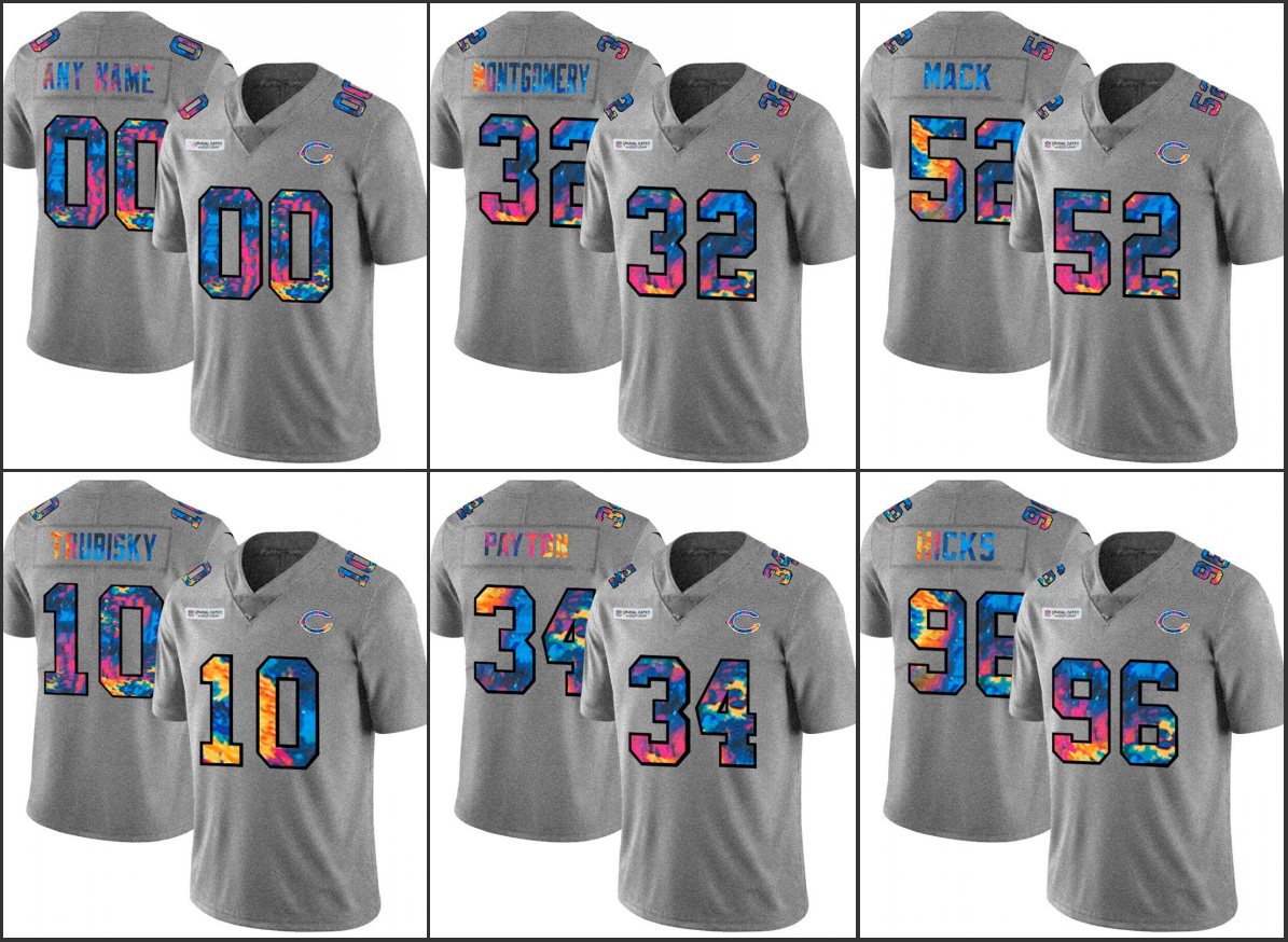 Chicago's Bears's Men #52 Khalil Mack 34 Walter Payton 10 Mitchell Trubisky Grey Heather Multi-Color Women Youth Custom Crucial Catch Jersey, Black
Chicago's Bears's Men #52 Khalil Mack 34 Walter Payton 10 Mitchell Trubisky Grey Heather Multi-Color Women Youth Custom Crucial Catch Jersey, Black