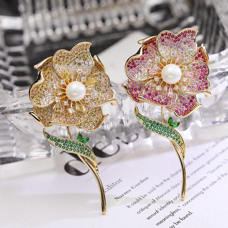 Pins, Brooches 1pc Fully-jewelled CZ Rose Pretty Flower Pearl Luxury Sexy Pin Accessories For Banquet Wedding, Gray
Pins, Brooches 1pc Fully-jewelled CZ Rose Pretty Flower Pearl Luxury Sexy Pin Accessories For Banquet Wedding, Gray