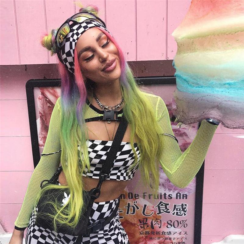 Women' Blouses & Shirts Women Streetwear Neon Green Mesh Fishnet Tops Female Blouse Perspective Smock Long Sleeve Short Sexy Cropped Shirt, As pic
Women' Blouses & Shirts Women Streetwear Neon Green Mesh Fishnet Tops Female Blouse Perspective Smock Long Sleeve Short Sexy Cropped Shirt, As pic