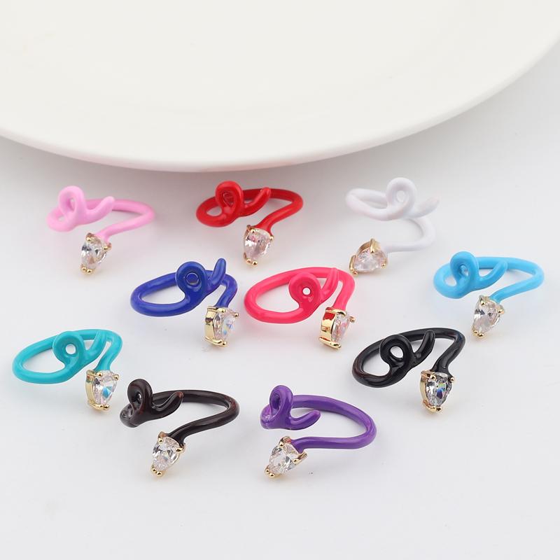 Wedding Rings Candy Color Enamel Wrap Wire Band Ring With Tear Drop Marquise CZ Cubic Zirconia Colorful
Wedding Rings Candy Color Enamel Wrap Wire Band Ring With Tear Drop Marquise CZ Cubic Zirconia Colorful