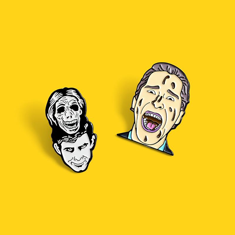 Pins, Brooches Horror Man Woman Head Round Brooch Cut Pin Creative Cartoon Skull Badge Enamel Metal Women Accessories Gifts
Pins, Brooches Horror Man Woman Head Round Brooch Cut Pin Creative Cartoon Skull Badge Enamel Metal Women Accessories Gifts