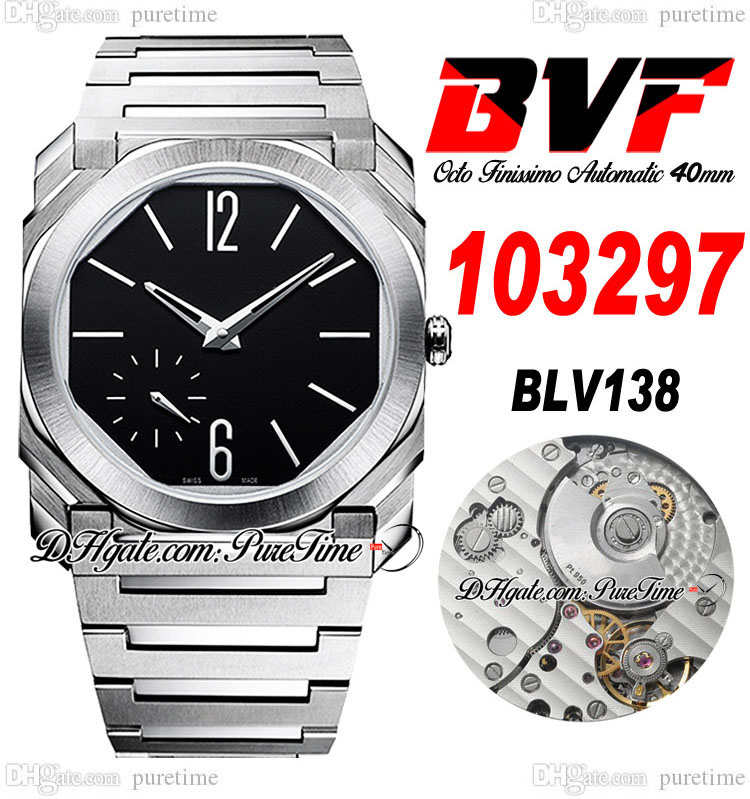 BVF 103297 Extra-Thin Octo Finissimo BLV138 Automatic Mens Watch 40mm Black Dial Satin Polished Stainless Steel Bracelet Super Edition Puretime 01C3, Original box
BVF 103297 Extra-Thin Octo Finissimo BLV138 Automatic Mens Watch 40mm Black Dial Satin Polished Stainless Steel Bracelet Super Edition Puretime 01C3, Original box
